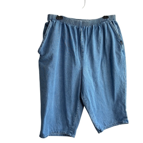 VTG Chic Capri Jeans Women's Plus Size 26W Pull On Elastic Waist Denim Pockets - Picture 3 of 11